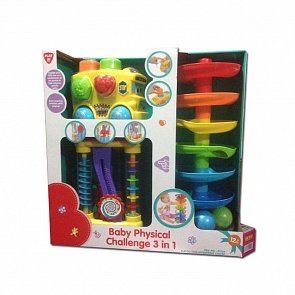 Набор развивающих игрушек: лабиринт, автобус-сортер и треугольник (Playgo, Play 97066veg)